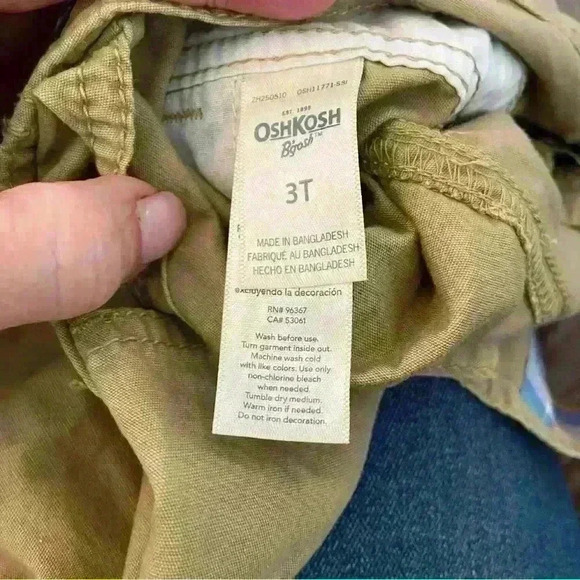 Toddler Lightweight Canvas Overalls Size 3T Adjustable Cuffs Khaki Plaid Cuffs - Picture 8 of 8